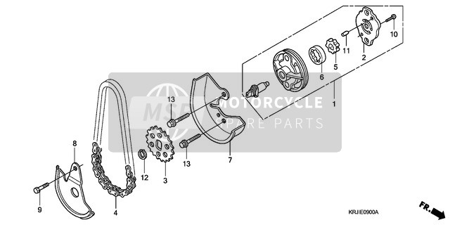 Honda FES125 2004 Ölpumpe für ein 2004 Honda FES125